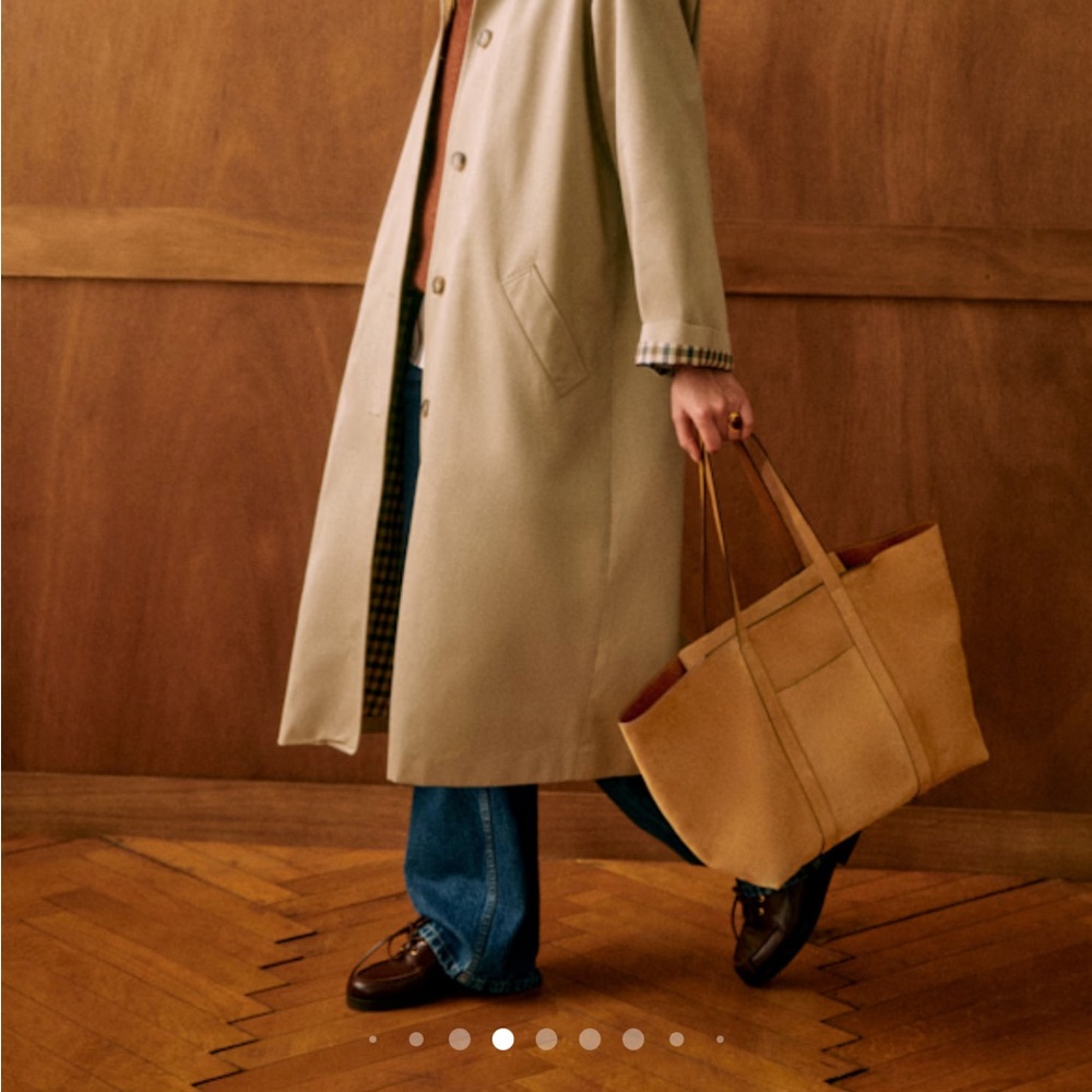 Sezane Clyde Trench Coat Light Beige - Size 0